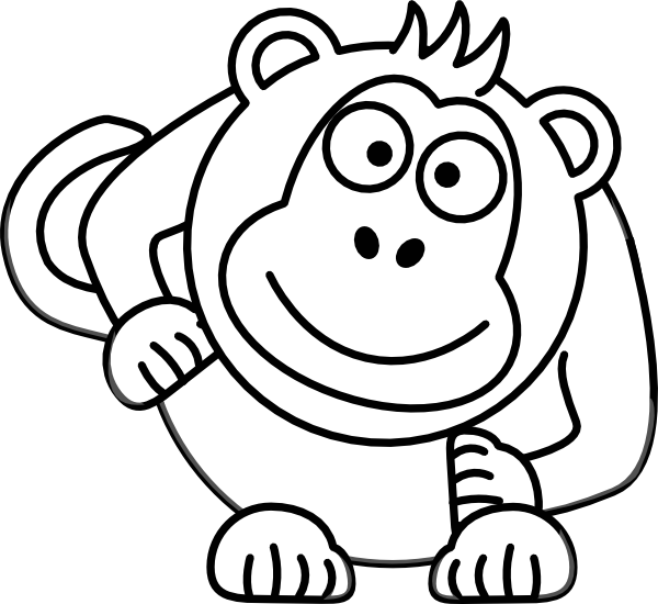 Cartoon Monkey (600x550)
