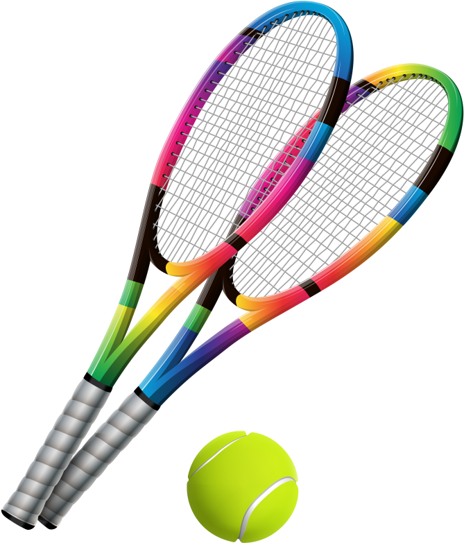 Pin Tennis Clipart - Tennis Racket And Ball Png (682x800)