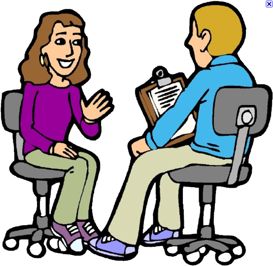 Job Interview Cartoon Clip Art - Dibujo De Una Entrevista (575x554)