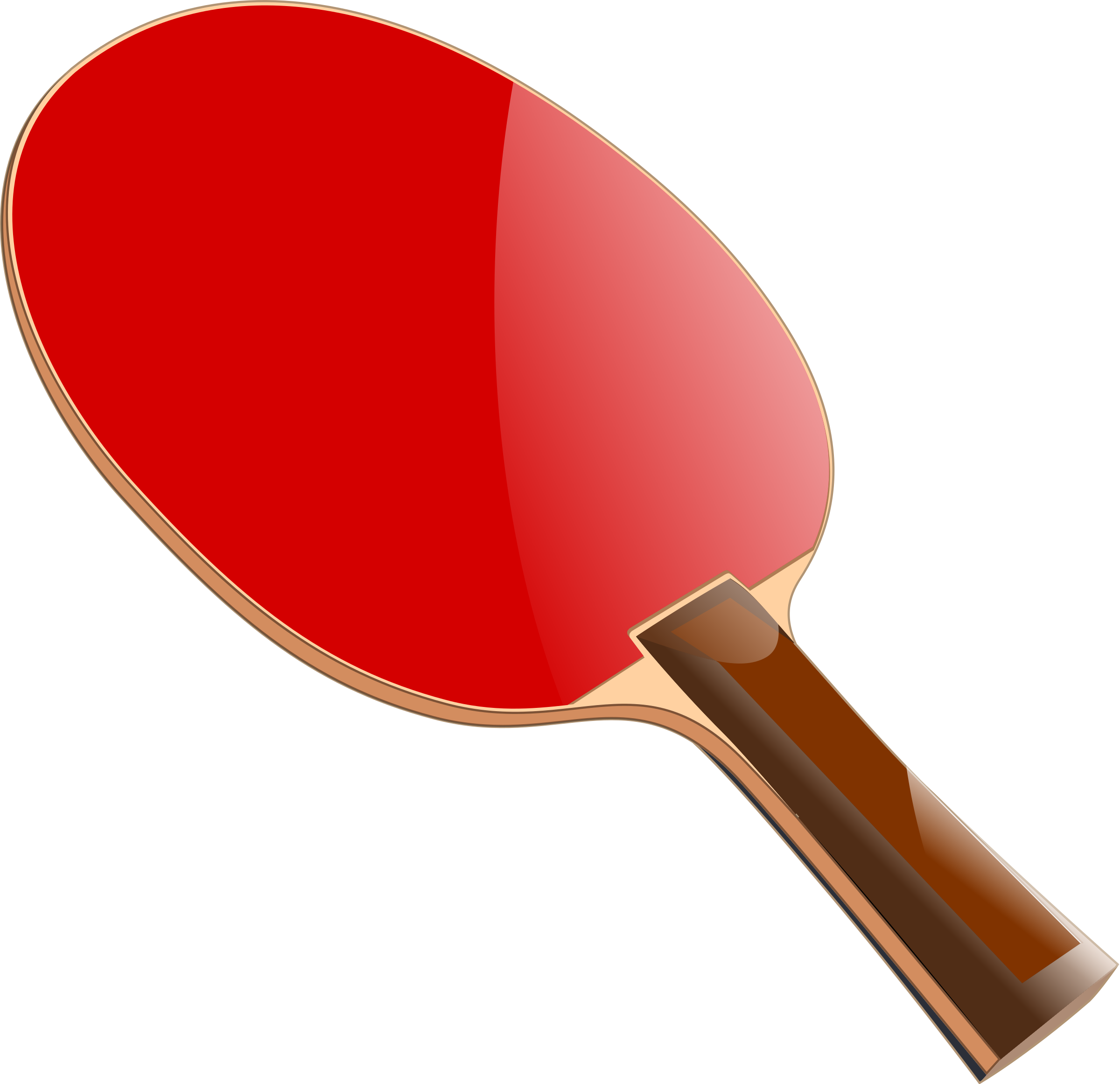 Bat Clipart Ping Pong - 卓球 ラケット フリー 素材 (2400x2323)