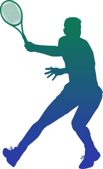 To 1 Teacher - Tennis Player Silhouette Png (352x577)