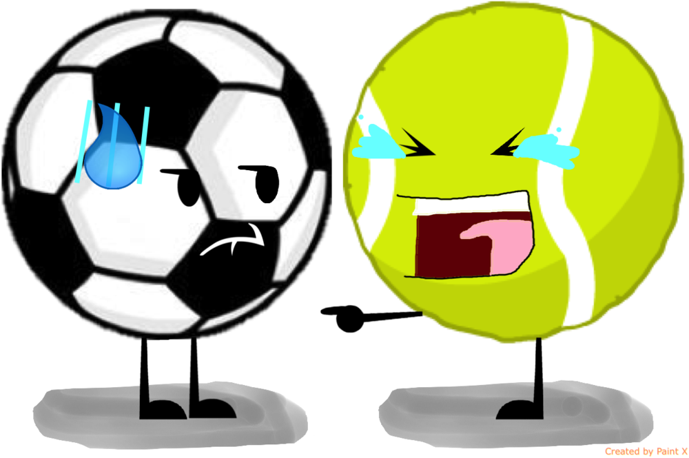 Soccer Ball Meets Tennis Ball By Thedrksiren - Soccer And Tennis Ball (1024x819)