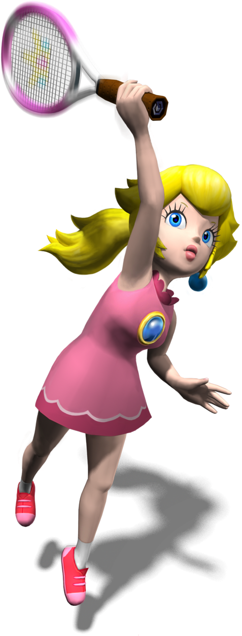 500px-peach Mpt Artwork - Mario Power Tennis Peach (500x1269)