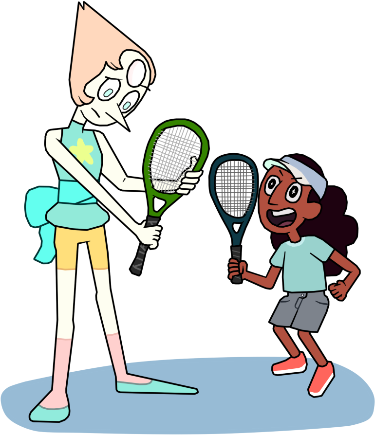 Tennis Match - Illustration (800x1000)