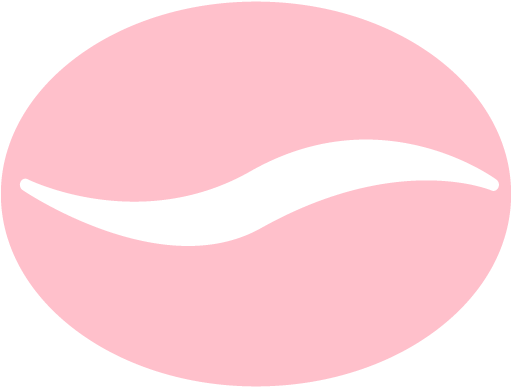 Pink Coffee Bean 2 Icon - Circle (512x512)