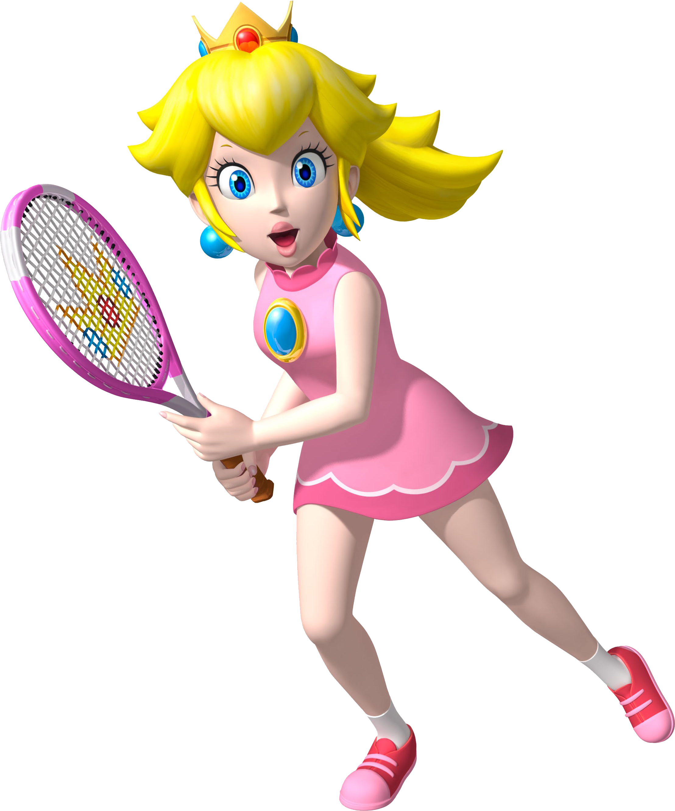 Princess Peach Clipart Small - Mario Tennis Open (nintendo Selects) (2943x3039)