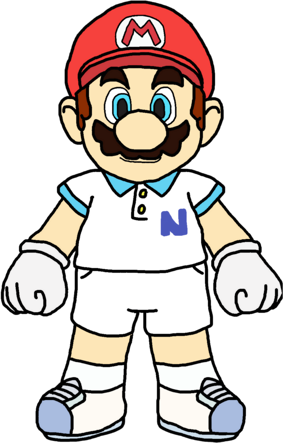Mario - Tennis - Katlime Deviantart Mario (955x1628)