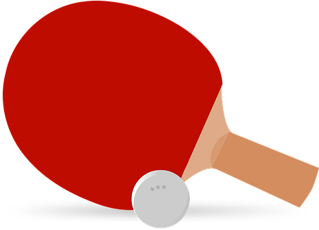 Ping-pong Table Tennis Paddle Bat Ball Spo - Table Tennis Bat Vector (640x480)