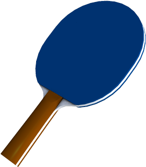 Ping Pong Racket Png Image - Ping Pong Paddle Blue Clipart (340x365)