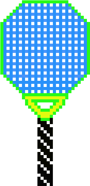Pixel Tennis Racquet - Pixel Art Tennis (740x720)
