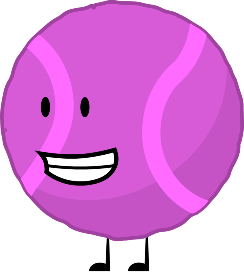 Pink Tennisball By Brownpen0 - Smiling Purple Emoji (847x943)