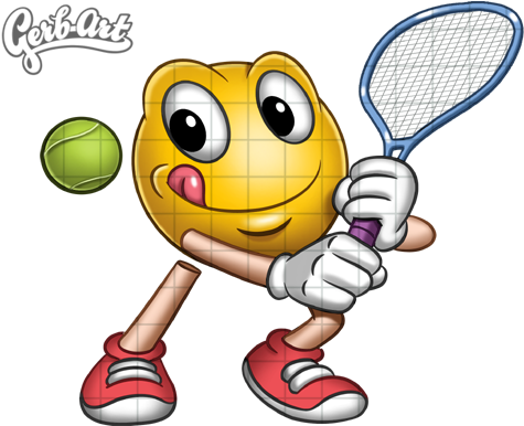 Smiley-tennisplayer - Smiley Tennis Player (500x400)