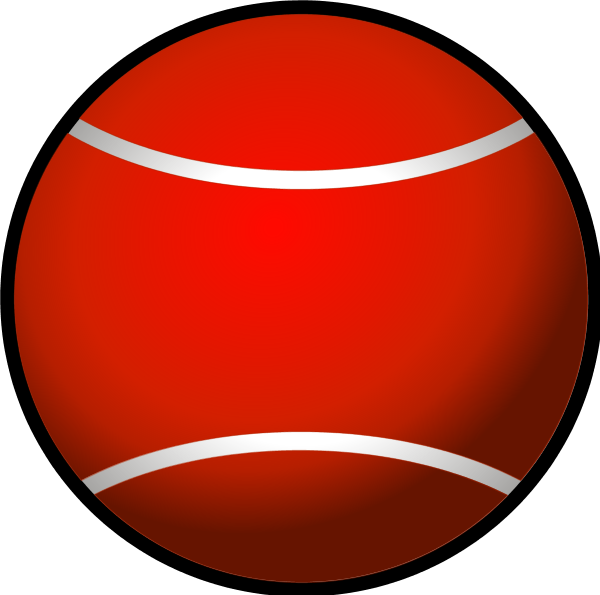 Tennis Ball Simple Vector Clip Art - Red Tennis Ball Png (600x595)