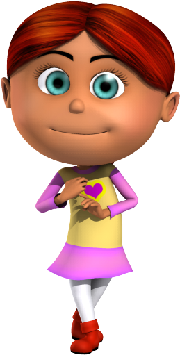 Isabella Readhead Kid 3d Cartoon Character Being Cute - Girl 3d Cartoon Png (600x600)