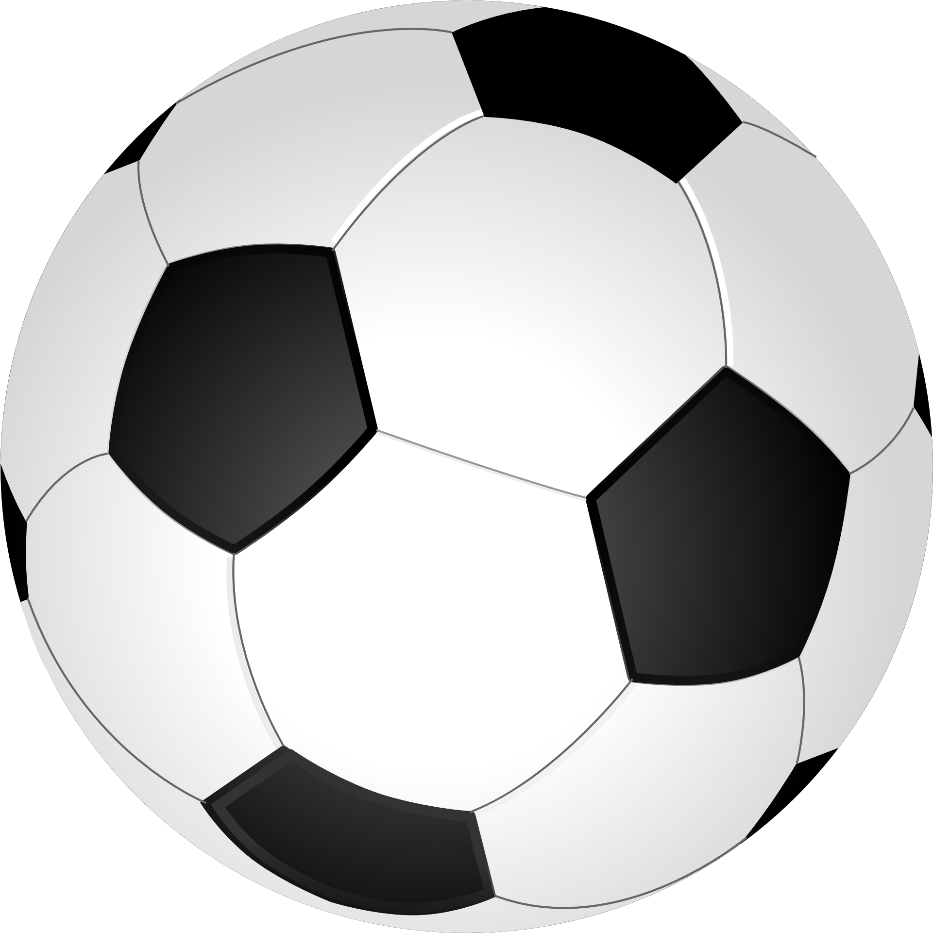 Football Cliparts Transparent - Soccer Ball Shower Curtain (2000x2000)