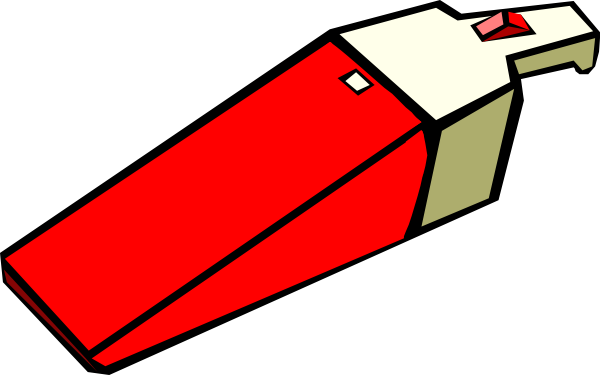 Red Dust Buster Vacuum Clip Art - Cleaning Supplies Clip Art (600x375)