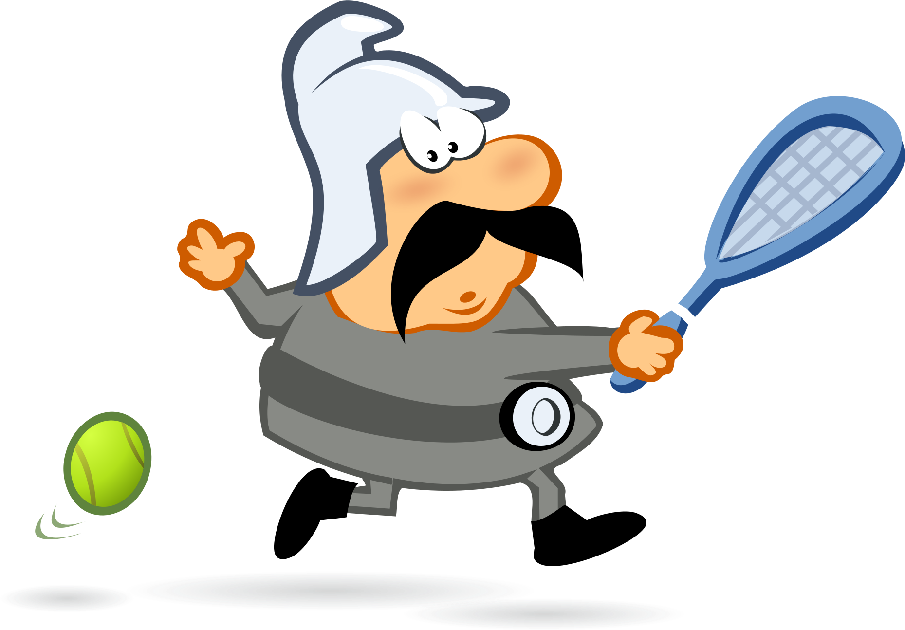 Fireman Tennis By Mimooh - Clip Art (2000x1396)