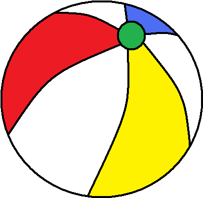 Imgs For > Beach Ball Clipart Black And White - Free Clipart Beach Ball (434x419)