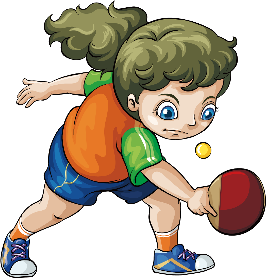 Tennis Girl Table Tennis Racket Illustration - Tennis Girl Table Tennis Racket Illustration (1200x1200)