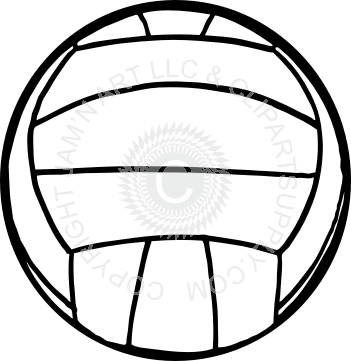 Black And White Volleyball - Black And White Volleyball (351x361)