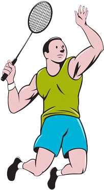 Badminton Player Png Image - Badminton Cartoon (580x386)