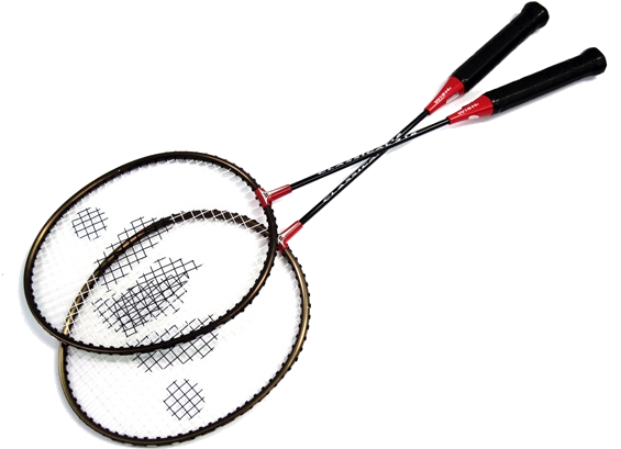 Two Badminton Racquets - Badminton Racket Png (600x600)
