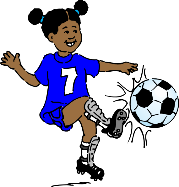 Girl Athlete Clipart (570x595)