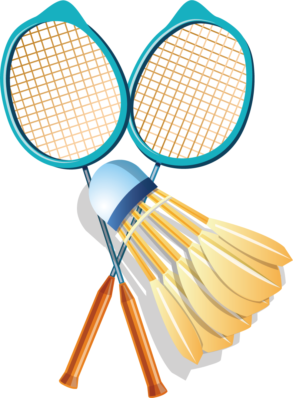 Badminton Racket Shuttlecock - Badminton Racket And Shuttle Png (967x1313)