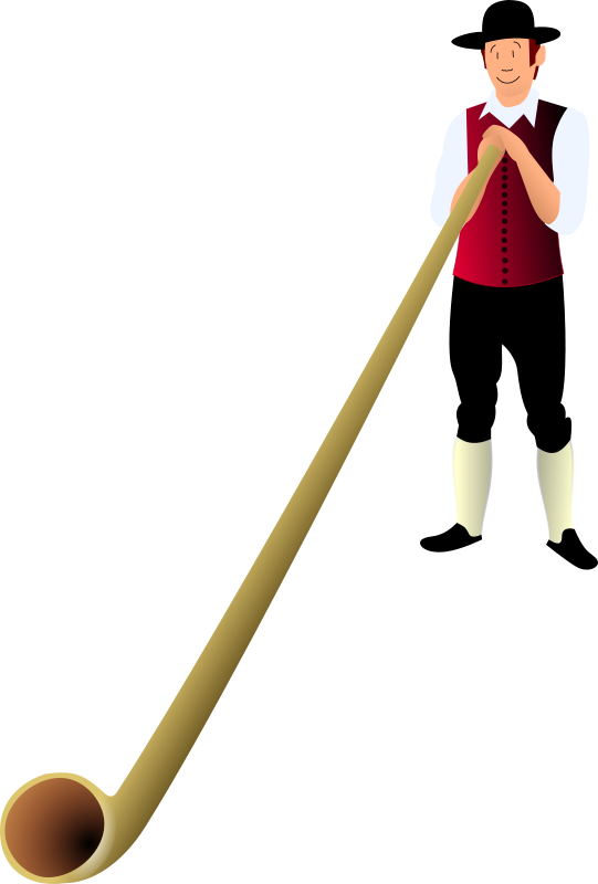 Free Alphornblã¤ser - Long Clipart (541x800)