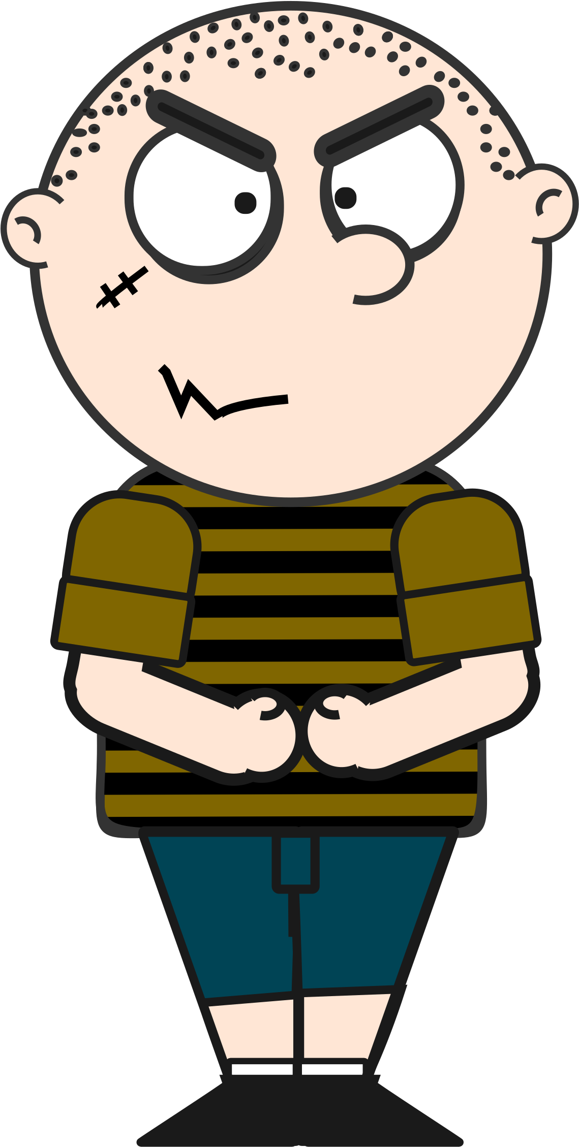 Clipart Cartoon Strange Boy - Bully Clipart Png (1697x2400)
