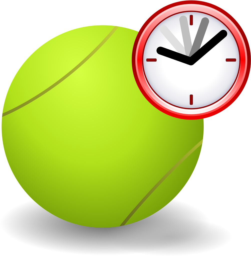 Tennisball Current Event - Clock (1013x1024)
