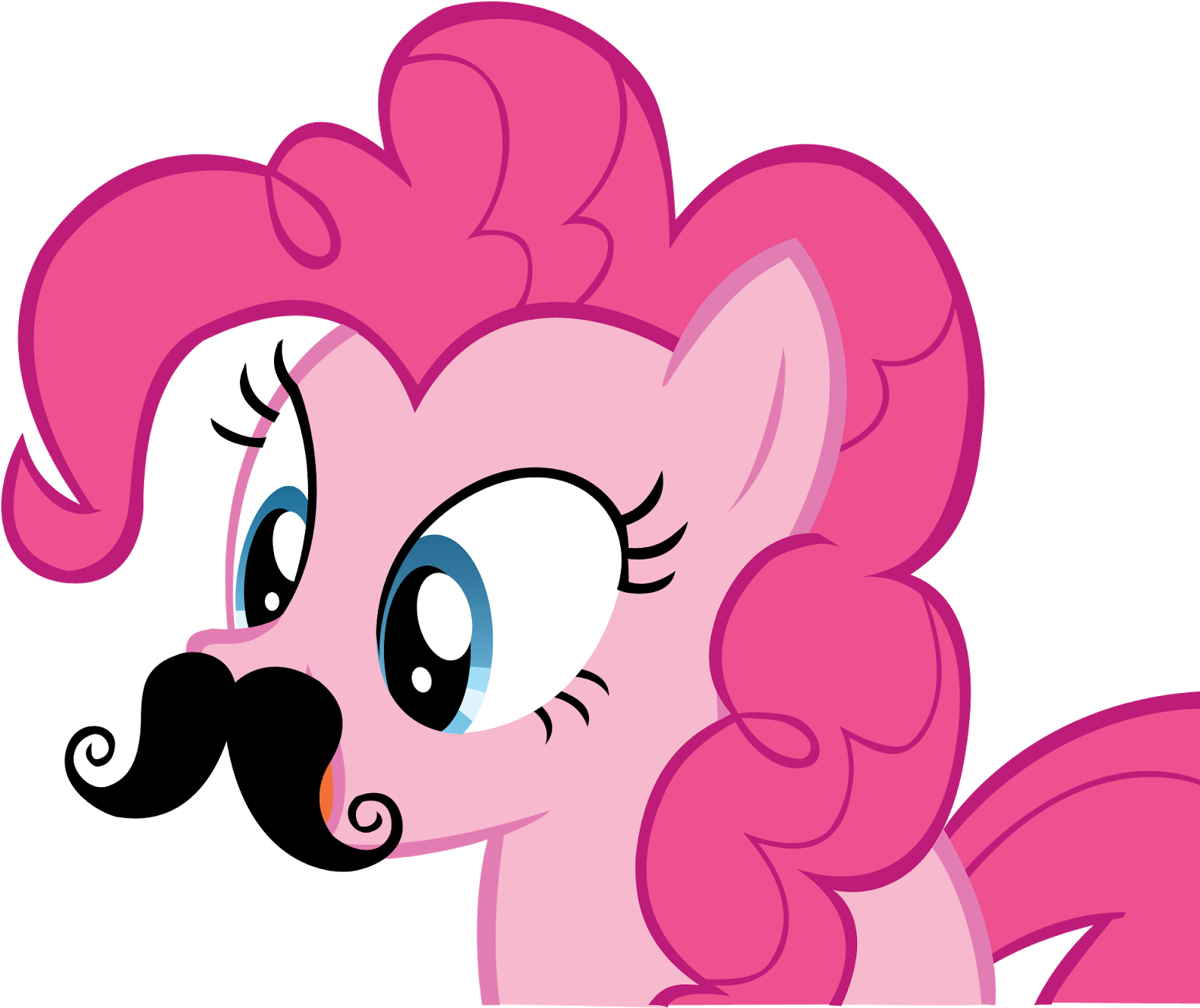 April - Mlp Pinkie Pie Mustache (1600x1600)