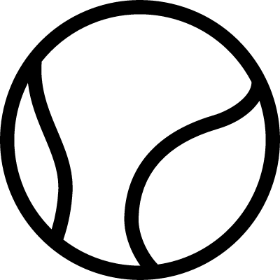 Big Tennis Ball Vector - Dodgeball Black And White (400x400)