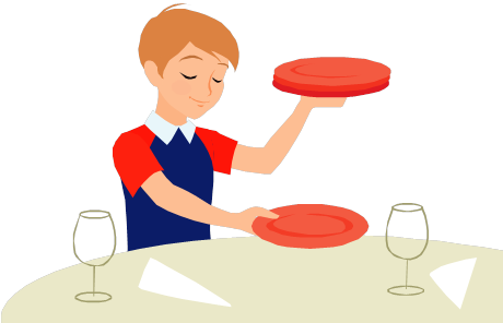Set Table Clip Art Clipart Download Person Setting - Setting The Table Clip Art (460x296)
