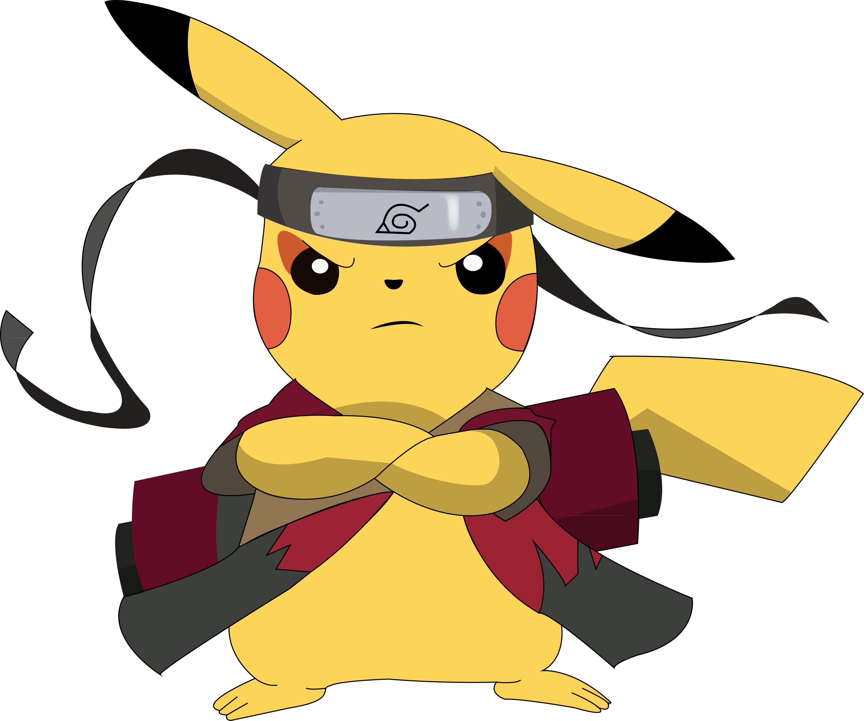 Naruto Clipart Pokemon Character - Pikachu Sage Mode (3547x2960)