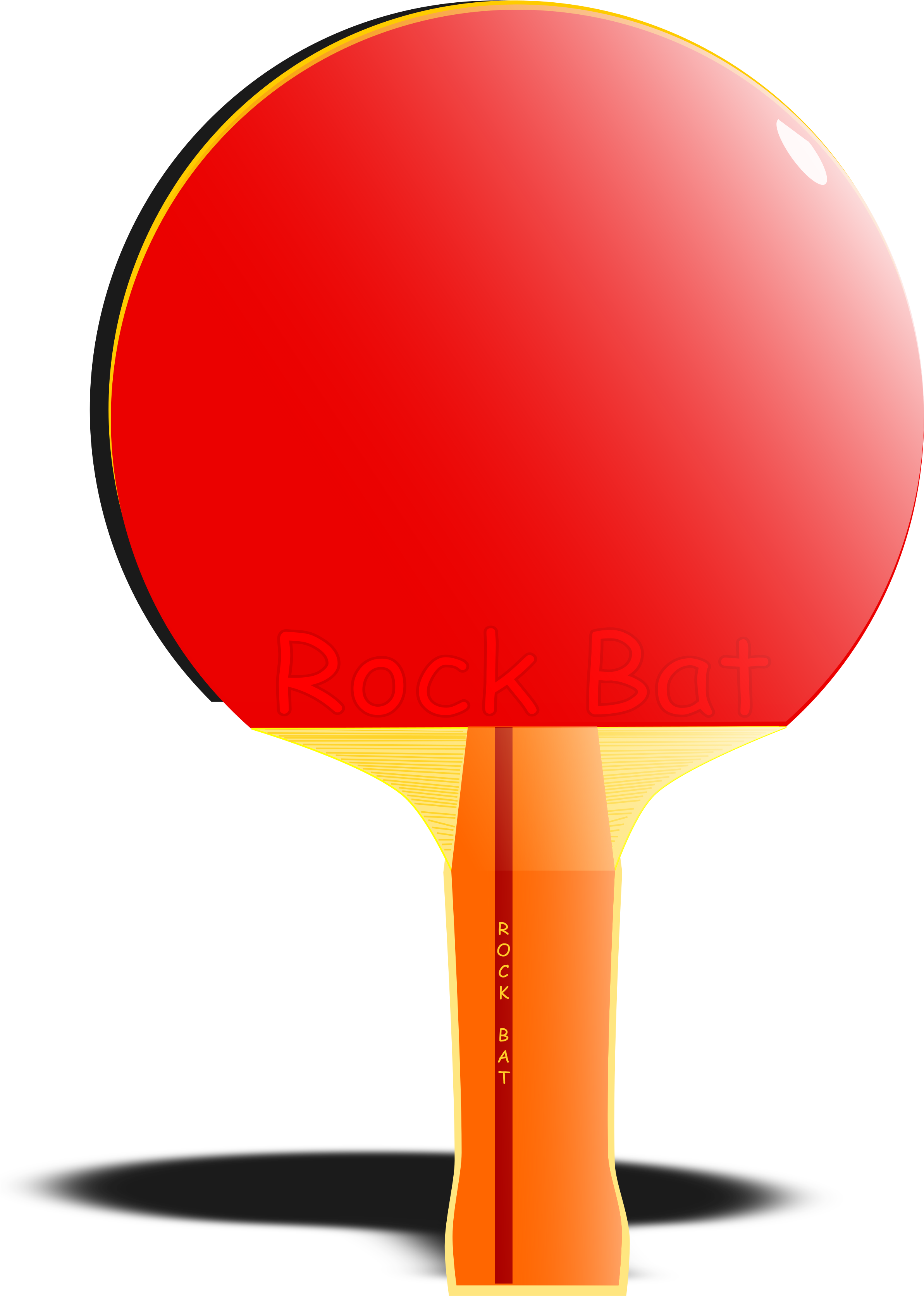 Pong Buster - Clip Art Table Tennis Bat (2400x3450)