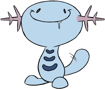 Til The Axolotl Can Be Forced To Transform Into Its - Blue Smiling Pokemon (468x401)