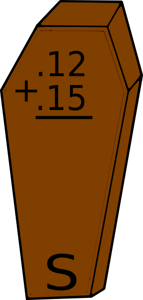 Math Coffin Clip Art - Math Coffin (282x589)