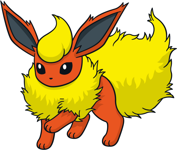 Flareon Pokemon Character Vector Art - Alain Full Pokemon Team (800x800)