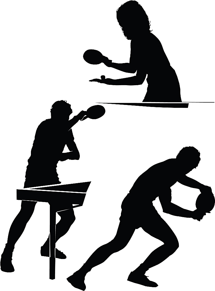 Table Tennis Racket Silhouette Clip Art - Table Tennis Racket Silhouette Clip Art (747x1000)
