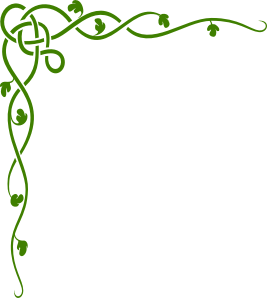 Green Celtic Vine Clip Art At Clkercom Vector Clip - Vine Border (534x596)