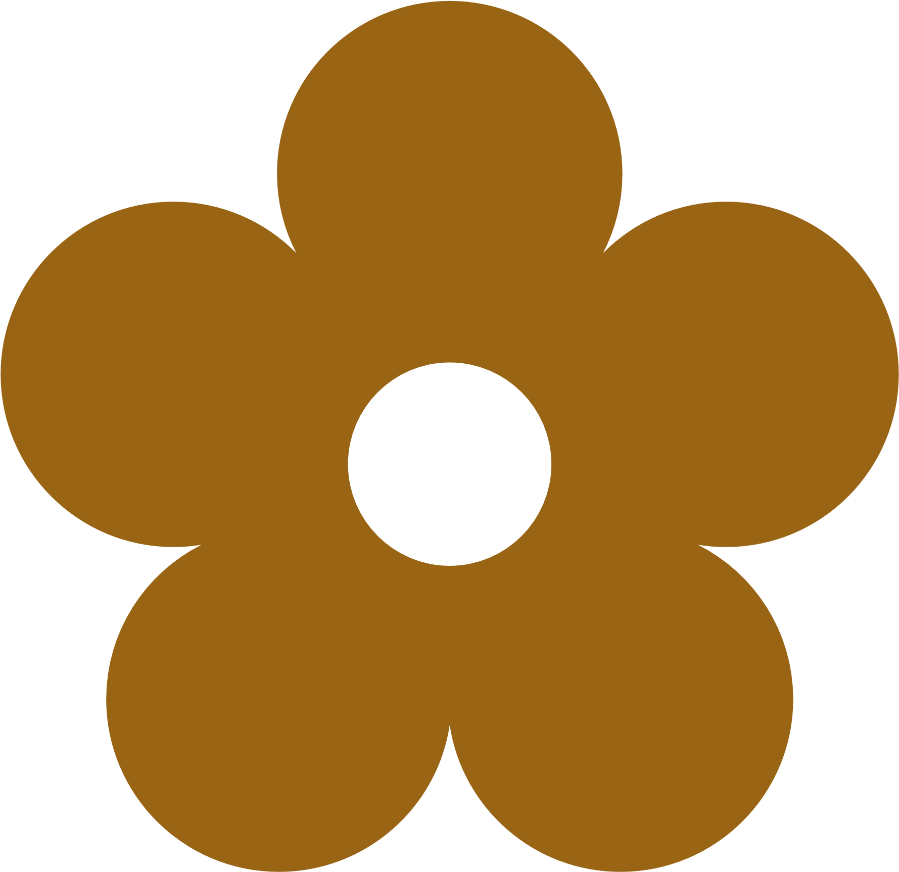 Brown - Color - Clipart - Golden Flower Clip Art (1969x1952)