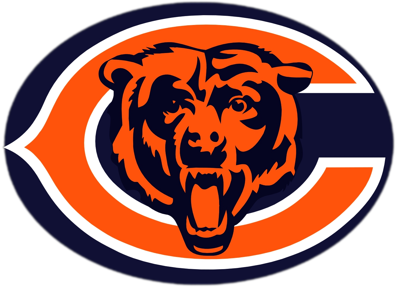 Very Attractive Chicago Bears Vector Logo Free Download - Chicago Bears Logo Png (1332x964)