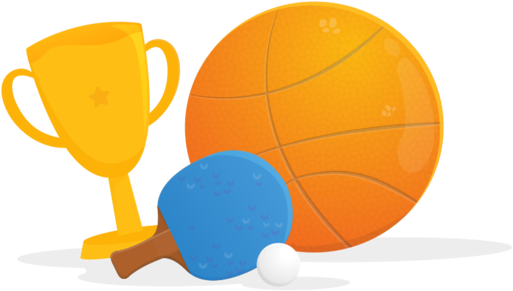 Basketball, Trophy And Table Tennis - Sports (640x360)