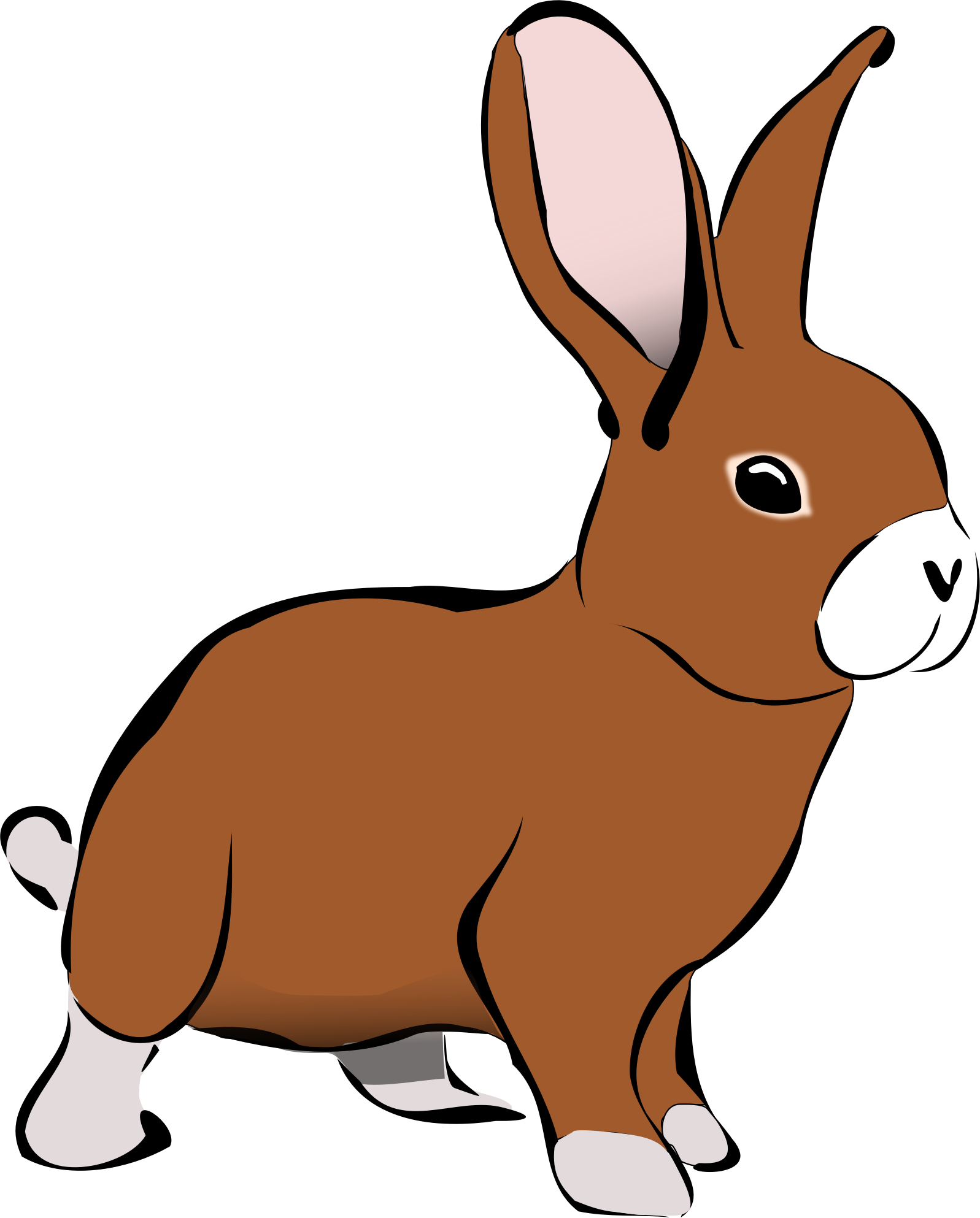 Clipart Brown Rabbit - Rabbit Clipart (1597x1986)