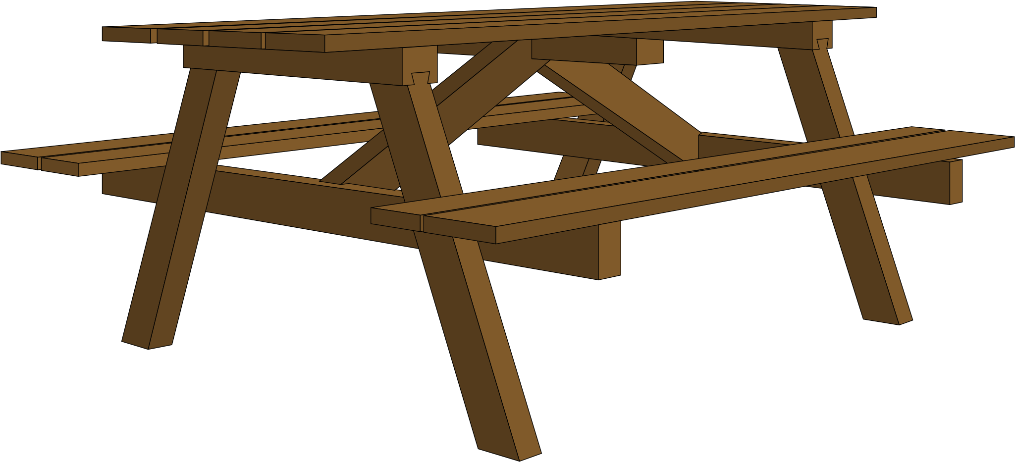 Picnic Table Clipart - Picnic Table (2400x2400)