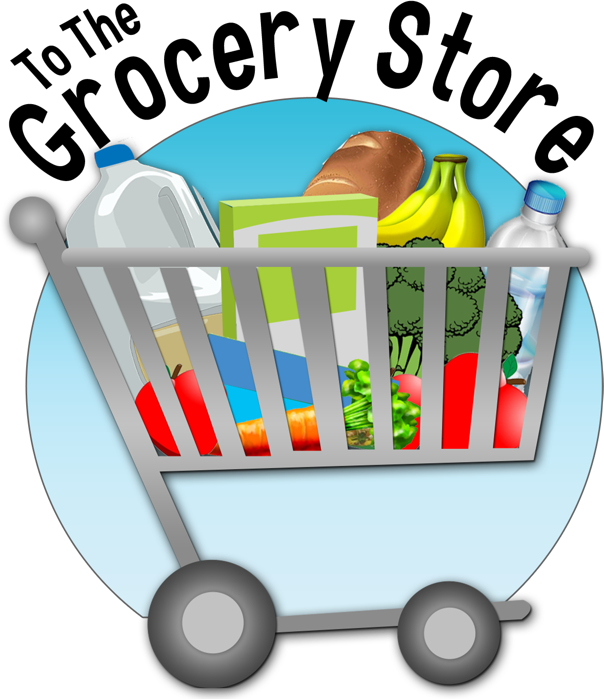To The Grocery Store - Grocery Store Clip Art (1500x1452)