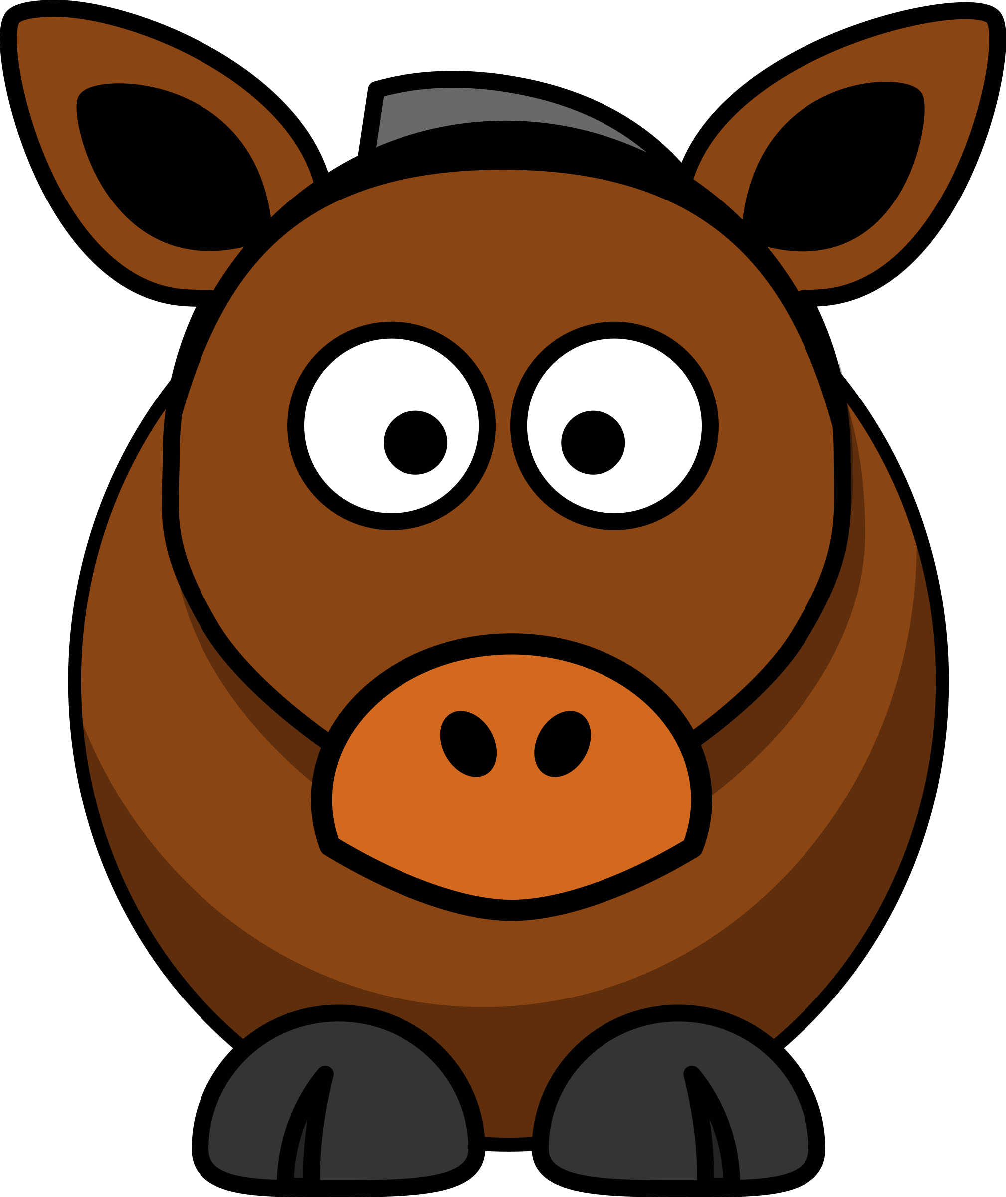 Big Image - Cartoon Horse Clipart (2017x2400)