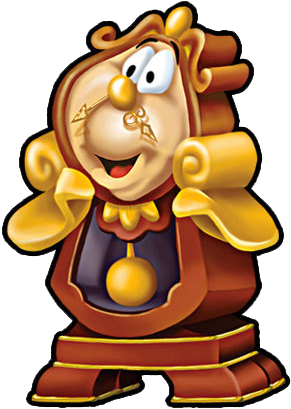 Cogsworth Clipart - Beauty And The Beast Cogsworth Necklace (310x433)