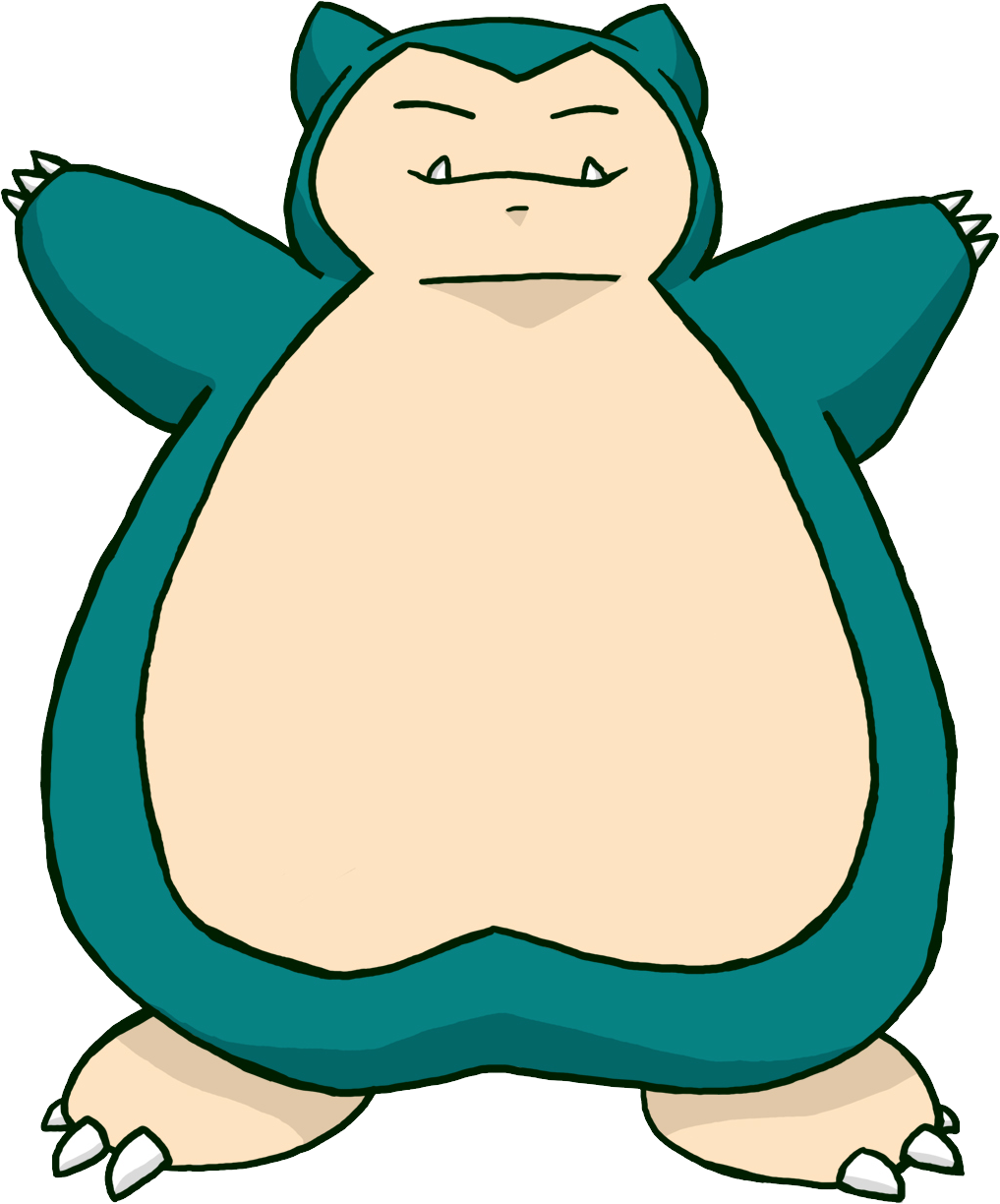 Snorlax Pokemon Dibujo (1017x1224)